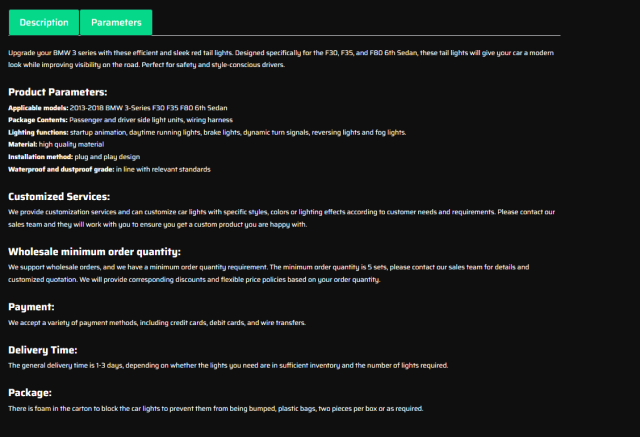 Red Tail light For BMW 3 Series 2013-2018 F30 F35 F80 6th Sedan Tail lights Assembly