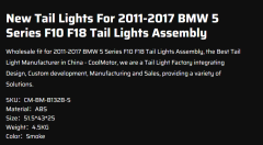 New Tail Lights For 2011-2017 BWM 5 Series F10 F18 Tail Lights Assembly