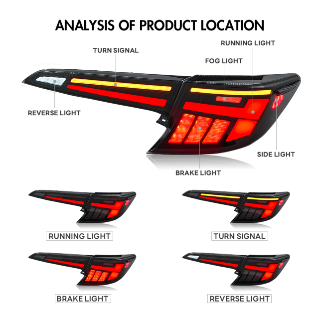 Led Tail Light for 2020-2024 Toyota US Corolla Hatchback Rear Lamp Assembly