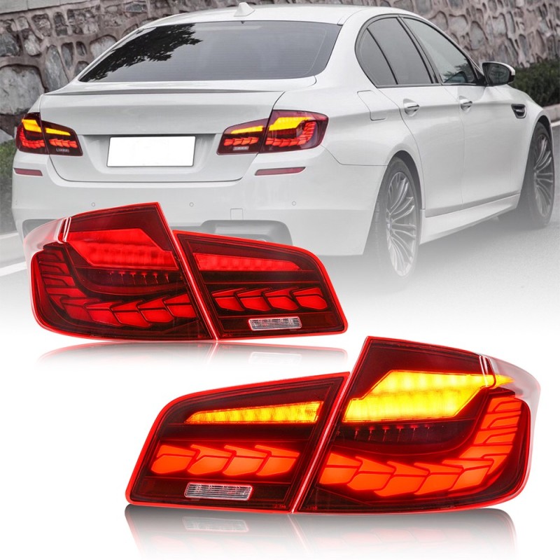 Red Tail Lights For 2011-2017 BWM 5 Series F10 F18 Tail Lights Assembly