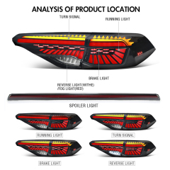 Led Tail Light for 2020-2023 Toyota Corolla tail light Assembly