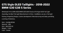GTS Style OLED Taillights - 2018-2022 BWM G30 G38 5 Series
