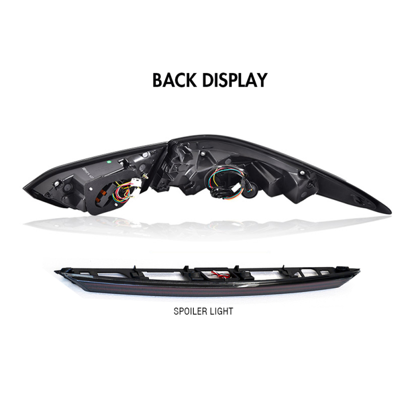 Smoke LED Tail Lights + Trunk set For 2018-2024 Toyota Camry Rear Lamp Assembly(Red)