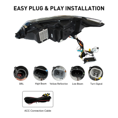 Triple Beams Led Headlight For 2012-2014 Toyota Camry Headlight Assembly