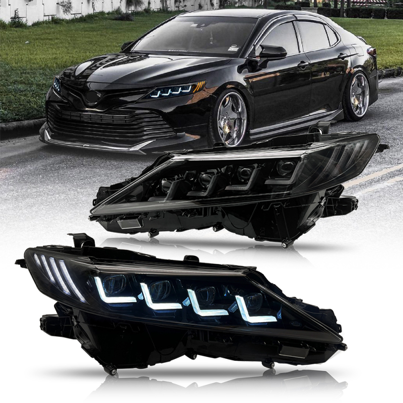 Led Headlights For 2018-2024 Toyota Camry LE SE XLE XSE TRD (Quad Projectors Headlights)