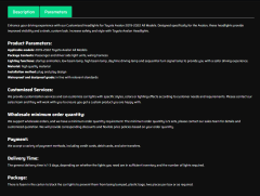 Customized Headlights for 2019-2022 Toyota Avalon All Models Headlight Assembly