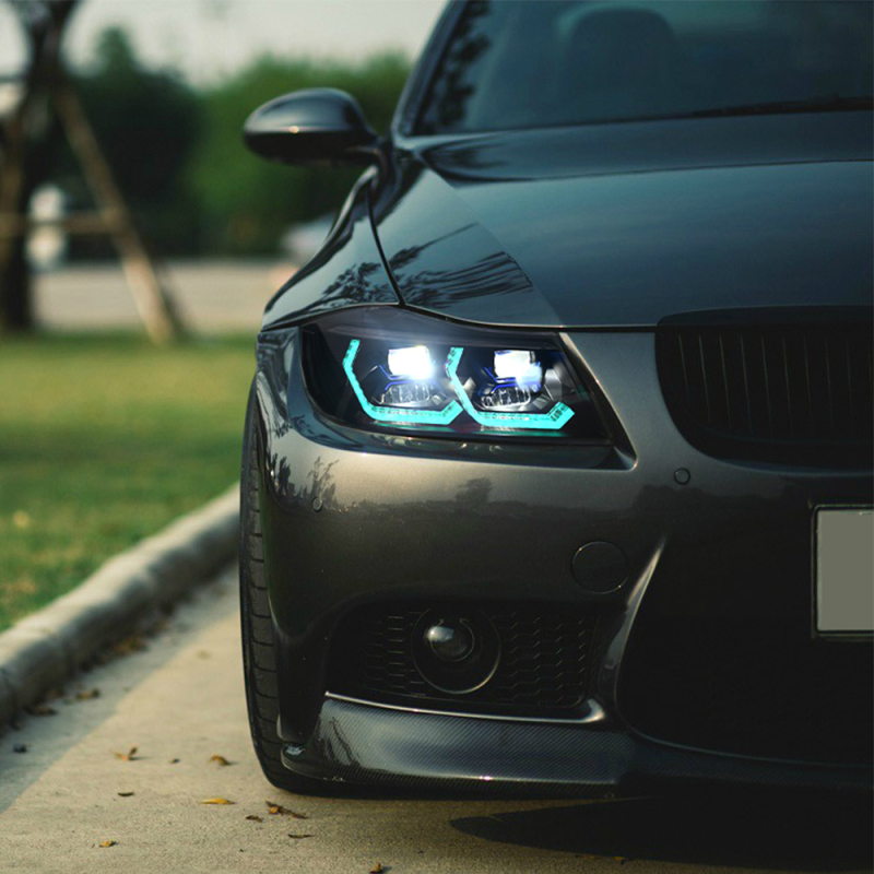 RGB Headlight For 2009-2012 BMW 3-Series E90 E91 320i 323i 325 330 335 (Halogen/Xenon)