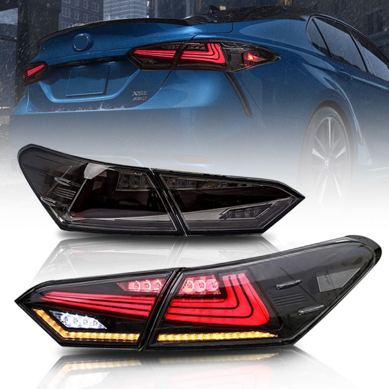 Custom 8th Gen Tail Light For 2018-2024 Toyota Camry SE XSE LE Lexus Style Rear Lights