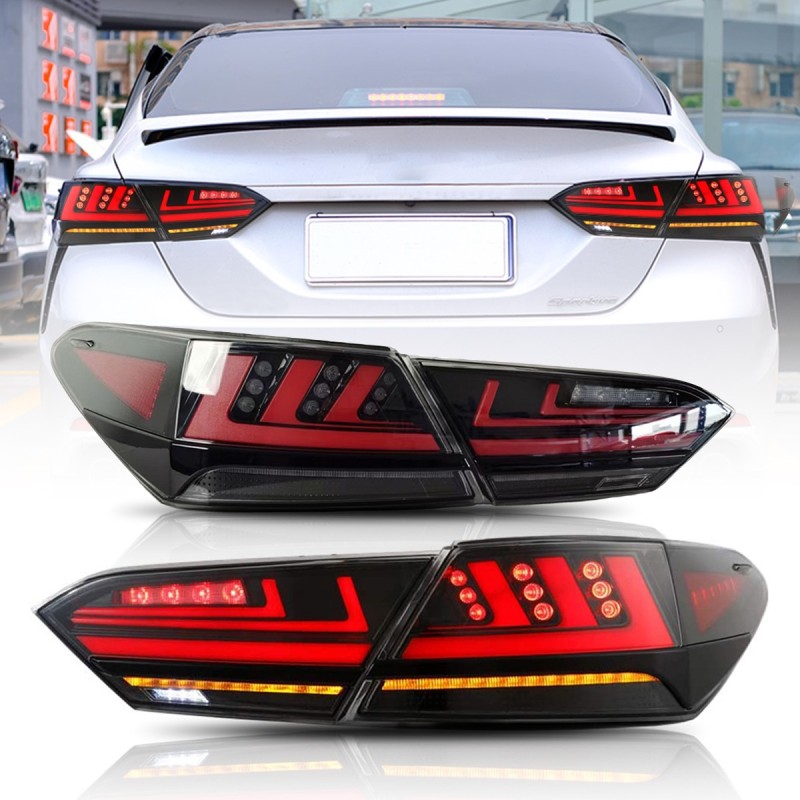 For 2018-2024 Toyota Camry 8th Gen LE SE XSE Led Tail Light Assembly, Lexus Style