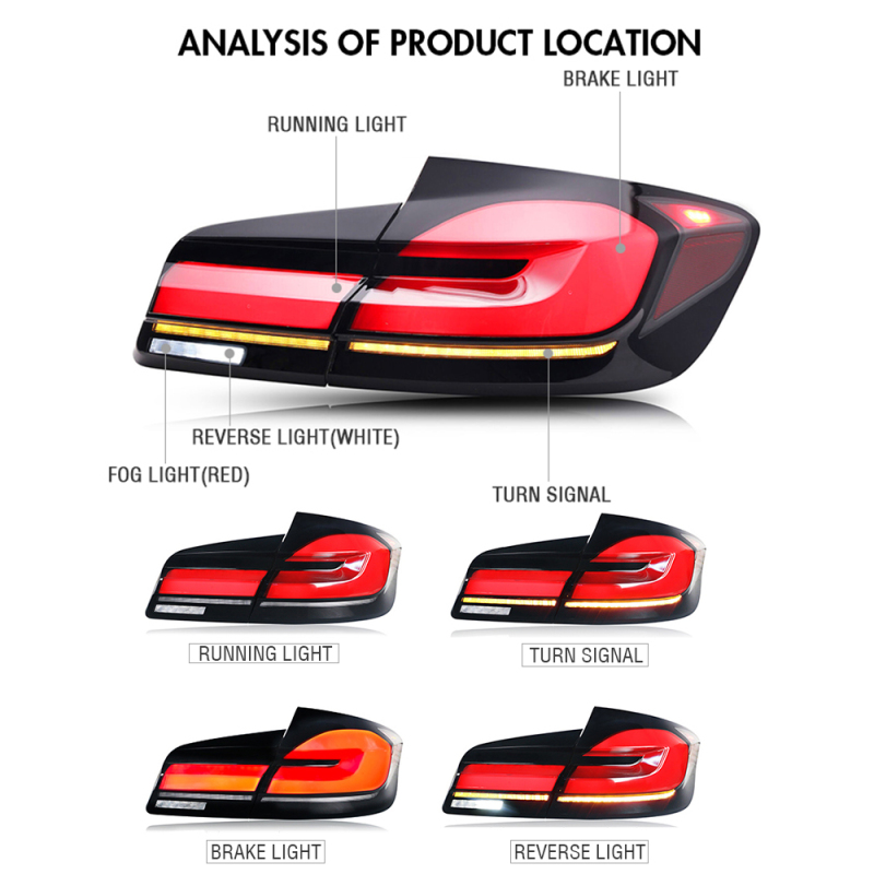 Led Tail Lights For 2011-2017 BWM 5-Series F10 F18 Tail Lights Assembly