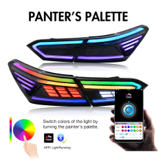 New RGB Tail Lights For 2018-2024 Toyota Camry 8th Gen Rear Lamp Assembly