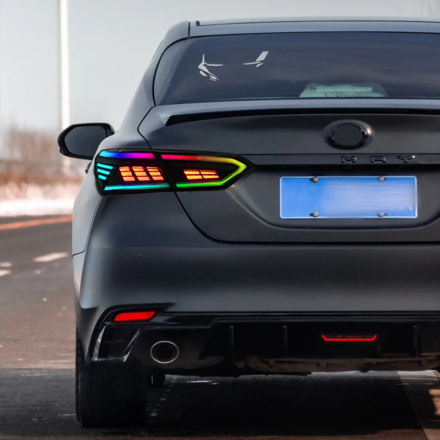 New RGB Tail Lights For 2018-2024 Toyota Camry 8th Gen Rear Lamp Assembly