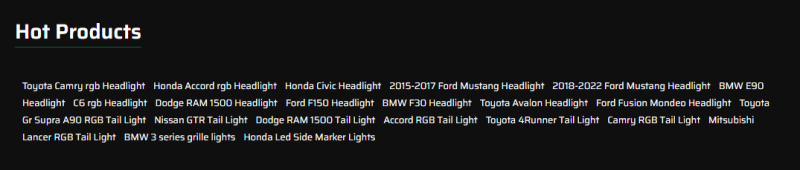 New RGB Headlights For 2018-2024 Toyota Camry LE SE XLE XSE TRD (Quad Projectors Headlights)