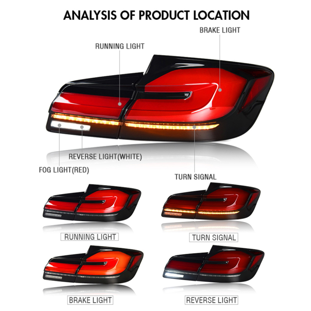 Custom Tail Light For 2011-2017 BWM 5 Series F10 F18 Tail Lights