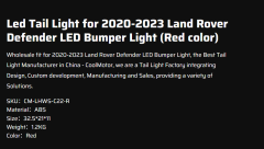 Led Tail Light for 2020-2023 Land Rover Defender LED Bumper Light (Red color)