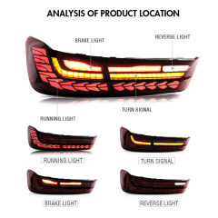 Red Tail Lights For 2019-2021 BWM 3 Series G20 330i M340i G80 M3 GTS Tail Light Assembly