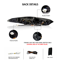 For 2018-2024 Toyota Camry 8th Gen LE SE XSE Led Tail Light Assembly, Lexus Style