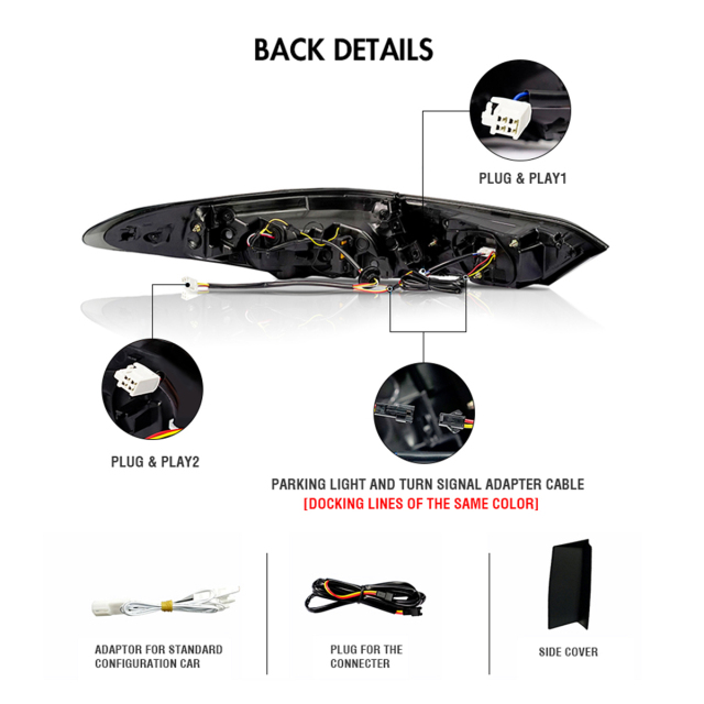 For 2018-2024 Toyota Camry 8th Gen LE SE XSE Led Tail Light Assembly, Lexus Style