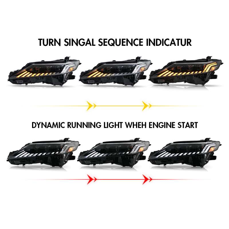 New Led Headlight For 2018-2024 Toyota Camry LE SE XLE XSE TRD (Audi Model)