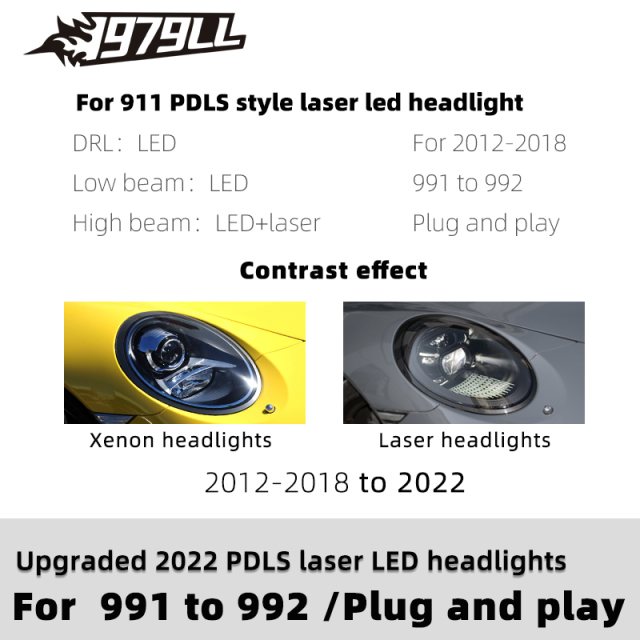 911(991) upgrade 2021（992） PDLS style LED headlights