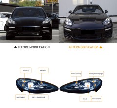 970.2 Upgrade 971 21 Matrix Style LED Headlights Suitable for 14-16 models of Panamera