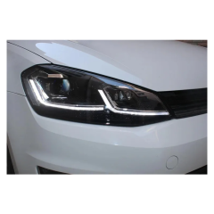 Modified Led Auto Car Front Light Golf MK7 Headlights With 7.5 Looking Red Chrome Line