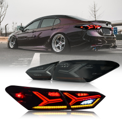 For 2018-2024 Toyota Camry 8th Gen LE/SE/XLE/XSE Led Taillights Assembly (White Fish Bone)