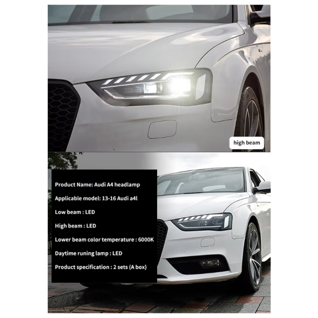 Auto Lighting Systems Auto Parts Headlights for 13-16 AUDI A4 B8PA No reviews yet