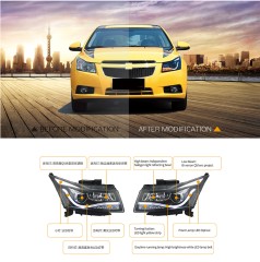 Upgrade the original low-end headlights to high-end xenon headlights Suitable for 15-16 new Cruze models