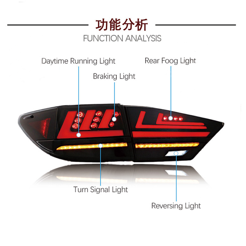 For Lexus ES250/200/300 Rear Tail Lights 2013-2017 Models