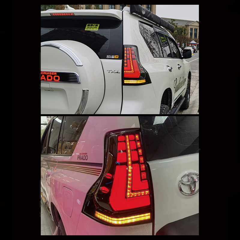 For 2010-2017, 2018-2022 Toyota Prado Tail Light Assembly Conversion Streaming Tail Lights