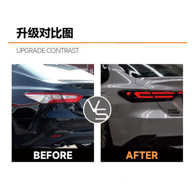 Модифицированные задние задние фонари для 2018-2022 Toyota Camry через задние фонари светодиодные задние фонари в сборе