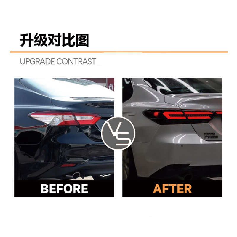 Модифицированные задние задние фонари для 2018-2022 Toyota Camry через задние фонари светодиодные задние фонари в сборе