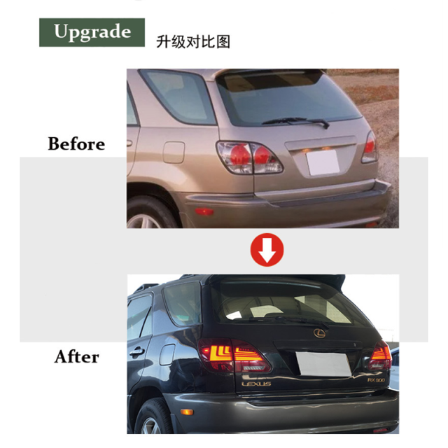 For 98-02 Lexus RX Tail Light Assembly Modified New LED