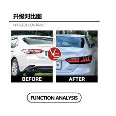 Suitable for 18 model Toyota Camry modified tail lamp assembly with breathing running water turn signal lamps