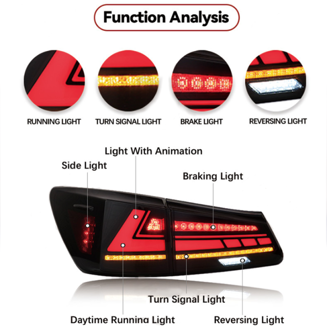 For 06-12 Lexus IS250 Tail Light Assembly