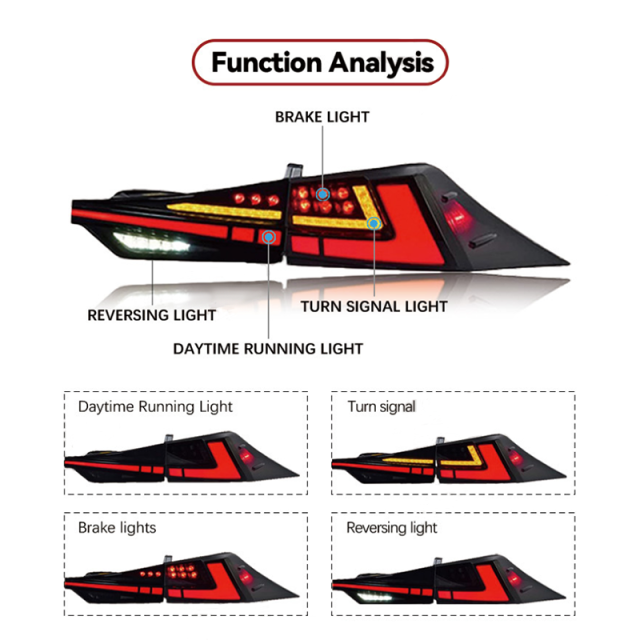 For 2013-2020 Lexus IS250 Modified Tail Lights