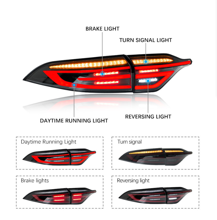 Fits 19-24 TOYOTA RAYLING Tail Light Assembly Streamlight Steering