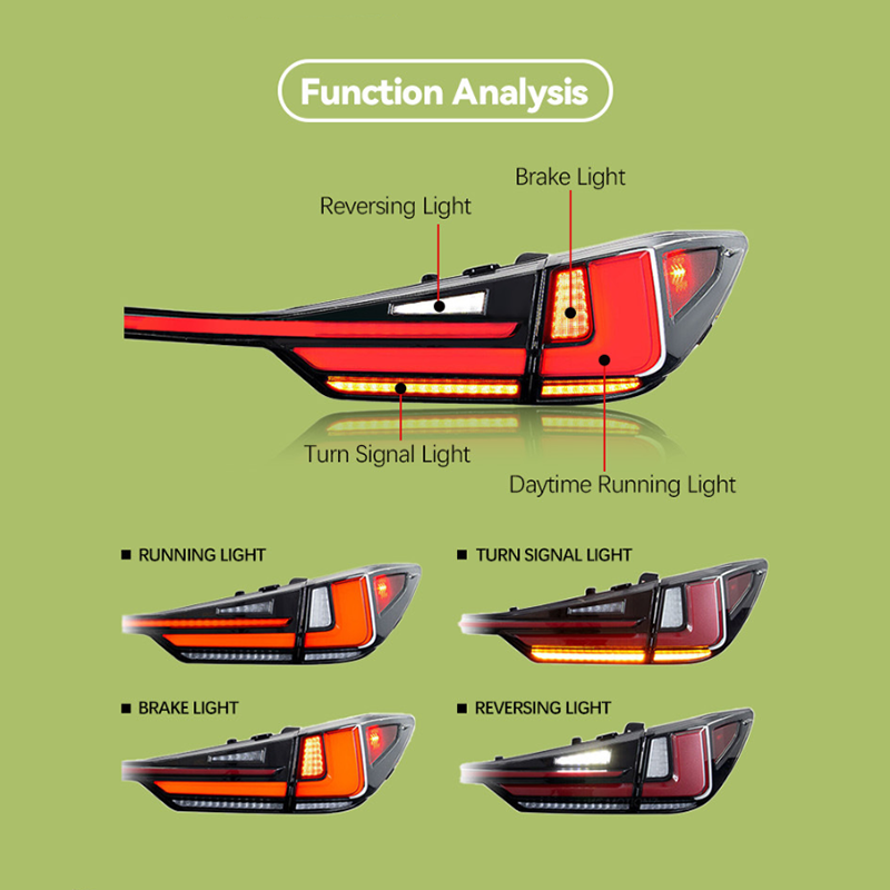 Fits 2016-2021 Lexus RX300h 450 200T Running Tail Lights