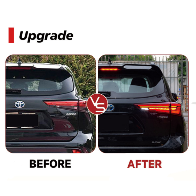 Suitable for 2022 Toyota Crown Kluger HANLANDA Modified taillight LED high brightness running lights turn signal lights