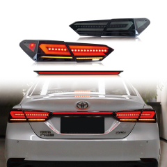 For Toyota VIII Camry Throughout Tail Lights Modified Tail Lights Led Running Brake Turn 2018-2