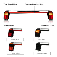For 24 Prado LC250 Through Tail Lights Modified Through Running Water