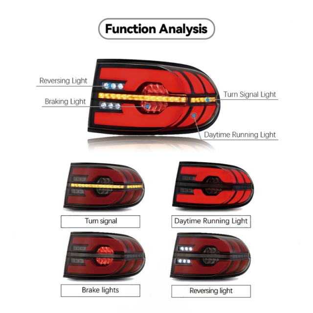 Suitable for 07-15 Toyota FJ Kurusawa tail light assembly LED retrofit tail light brake light