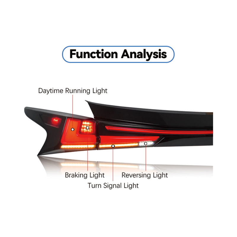 Suitable for 2014-2021 Lexus NX200 LED taillights modification assembly brake