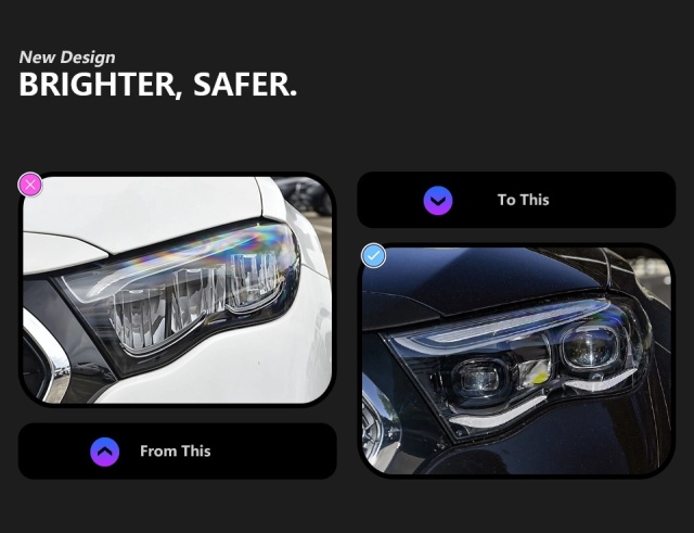 Mercedes-Benz E-CLASS Suitable for Mercedes-Benz E-Class W214 headlamp assembly low and high configuration LED double lens headlight