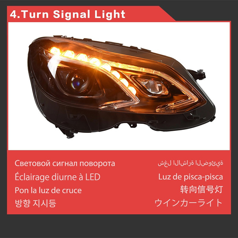 Mercedes-Benz E-CLASS Headlight For Benz W212 LED Headlights 2009-2016 W211 E300 Head Lamp Car Styling DRL Signal Projector Lens Automotive Accessorie