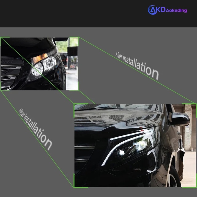 Mercedes-Benz V-CLASS Car Lights For Vito 2016-2020 W447 Metris V Class V220d V250 V260 LED Auto Headlight Bicofal Lens Lamp Tools Accessories Upgrade