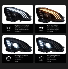 Mercedes-Benz C-CLASS Car Styling Head Lamp For Benz W204 2007-2010 LED Headlight DRL Signal Porjector Lens C300 C260 C200 Assembly Upgrade Dynamic Auto Accessories