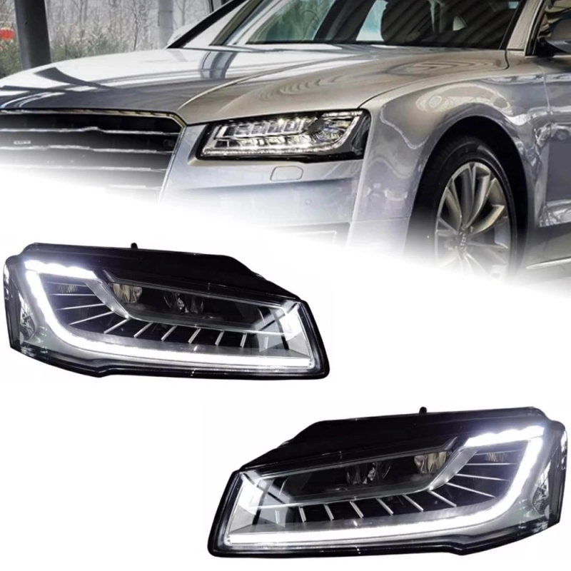 Audi A8 Car Accessories Head Lamp for Audi A8 Headlights 2011-2017 A8L LED Headlight DRL Dynamic Singal High Low Beam