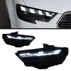 Audi A3 for Suitable for 17-20 Audi A3 Headlight Assembly Low with Elevated with Lens Light